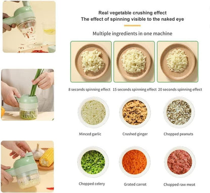 4 in 1 Portable Electric Vegetable Cutter Set - HOMETAGE