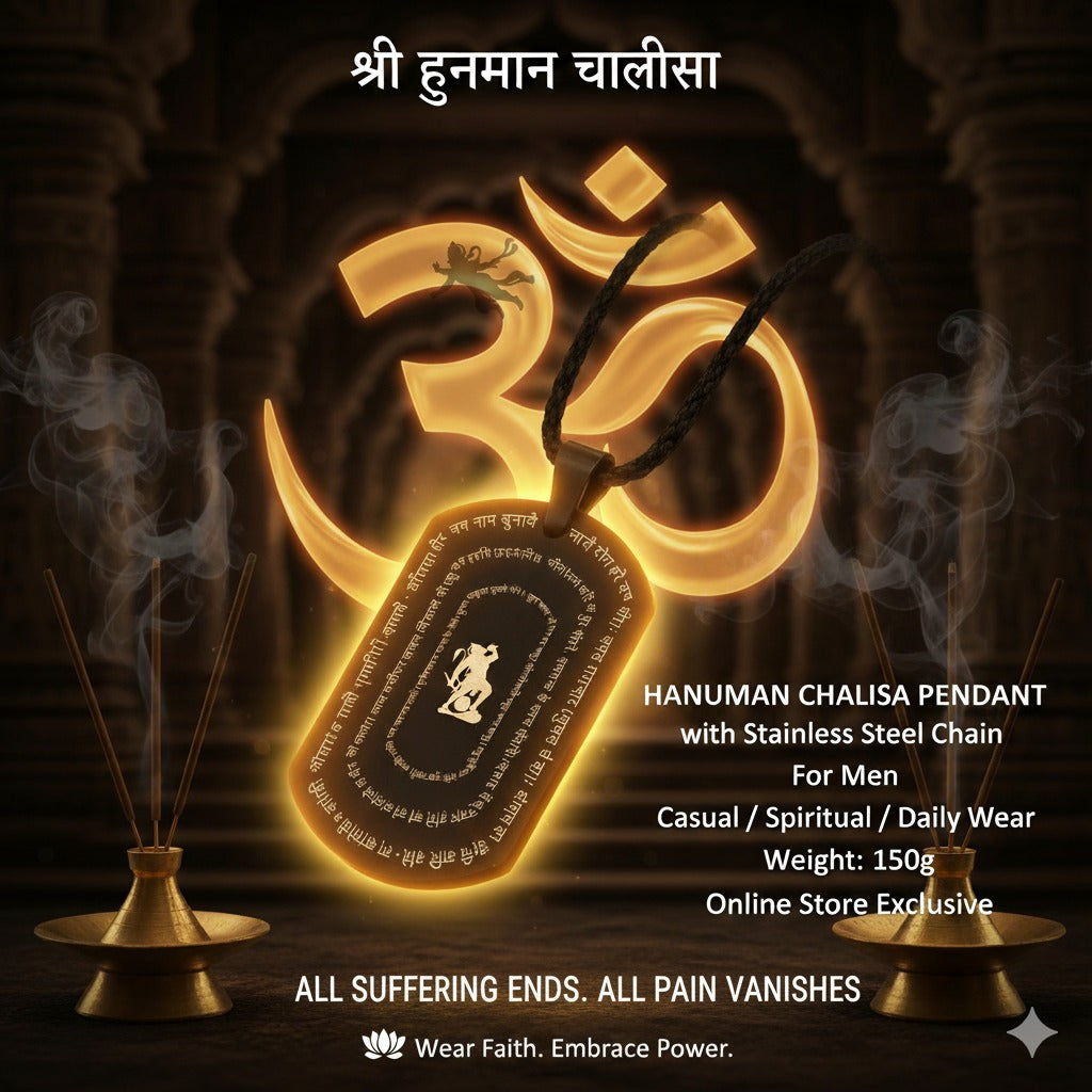 Hanuman Chalisa Pendant with Chain